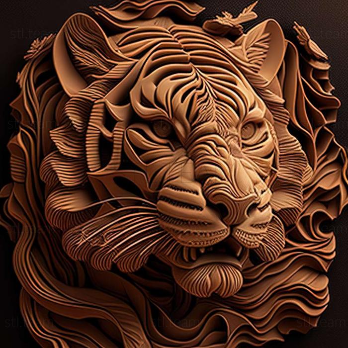 Тигр 3Dприголомшливо лисий